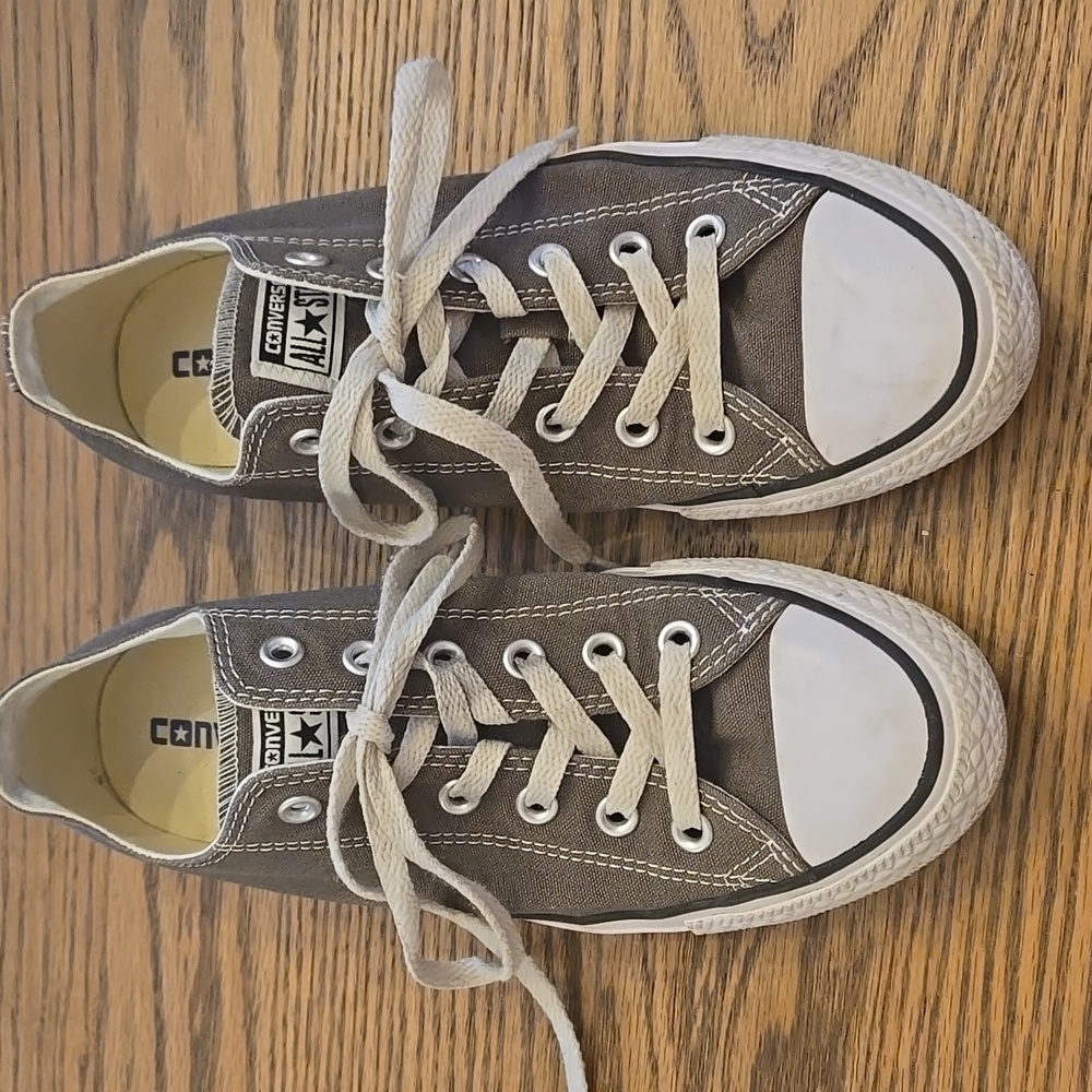 Converse Classic Gray and White Low-Tops
